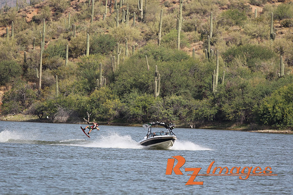 Boating at Bartlett Lake.