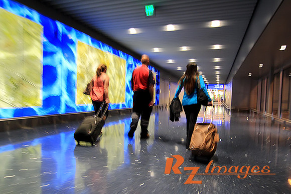 Passangers Arriving at Sky Harbor Airport.