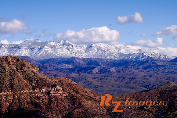 Snow Covered Salt River Canyon Wilderness Area.