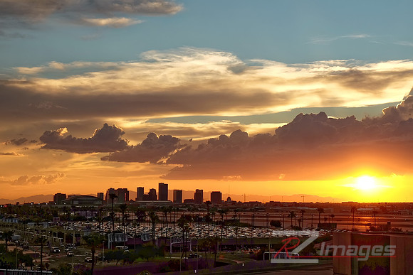 Phoenix Sky Harbor International Airport at Sunset.