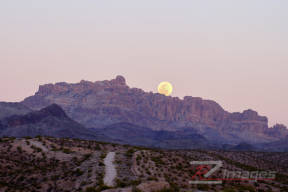 Moonrise-Black Mountains.Bullhead City, Az.