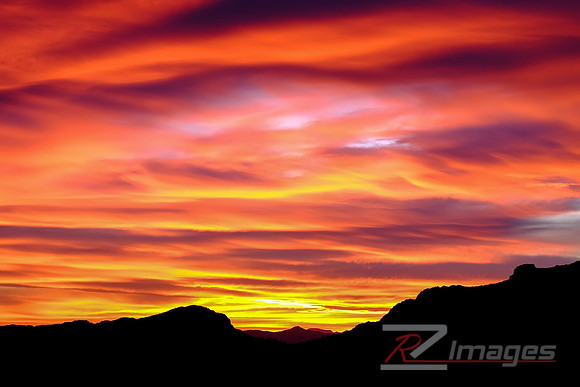 Sunset-Black Mountains. Oatman Az.