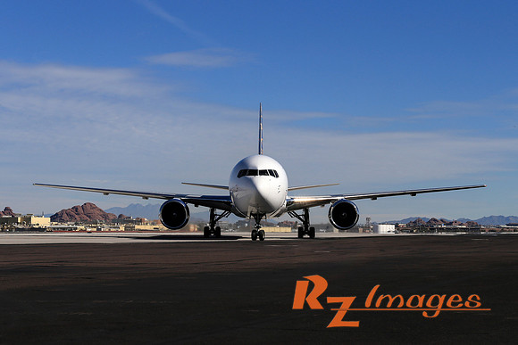 Airliner Taxing on the Runway.