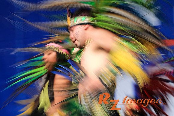 Aztec Dancers (Creative Blur) at the NFL Experience in Downtown