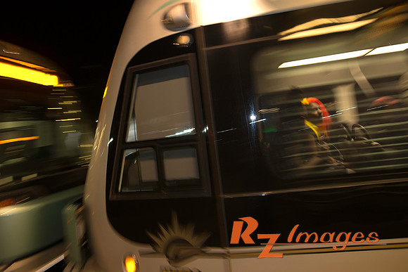 Light Rail in Downtown Phoenix. (Special Effect)
