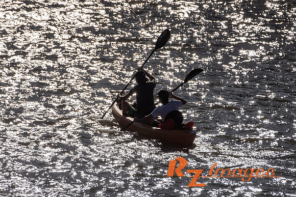 Kayaking at Tempe Town Lake.