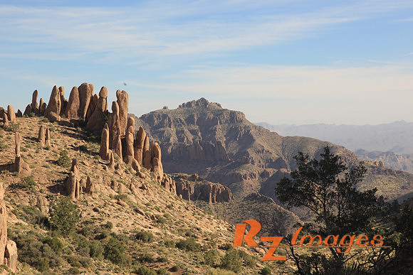 Arizona Scenic Rock Formations-Superstition Mountains.
