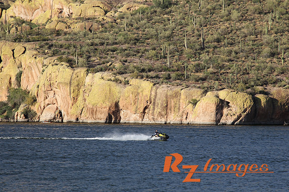 Boating at Bartlett Lake.