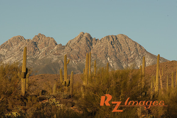 Four Peaks with Snow-Tonto National Forest.
