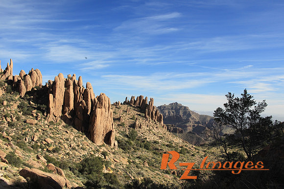 Arizona Scenic Rock Formations-Superstition Mountains.