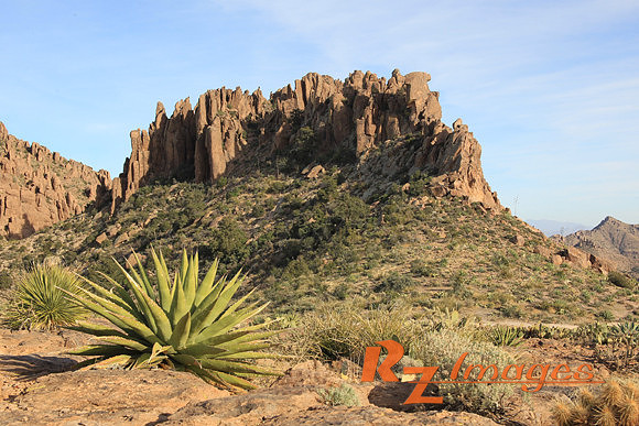 Arizona Scenic Rock Formations-Superstition Mountains.
