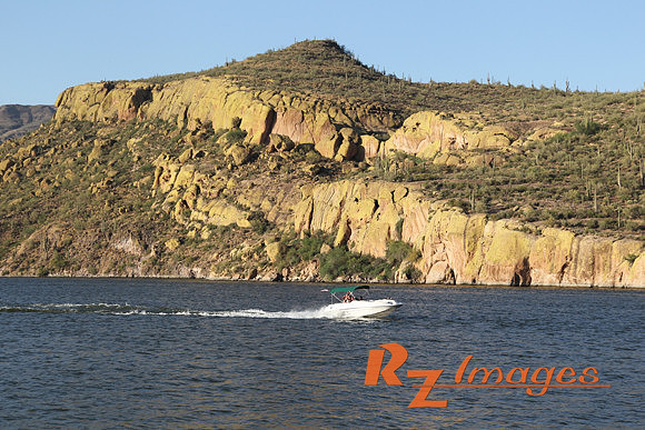 Boating at Bartlett Lake.